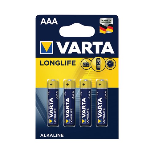 Varta Longlife AAA Batteries 4 Pack