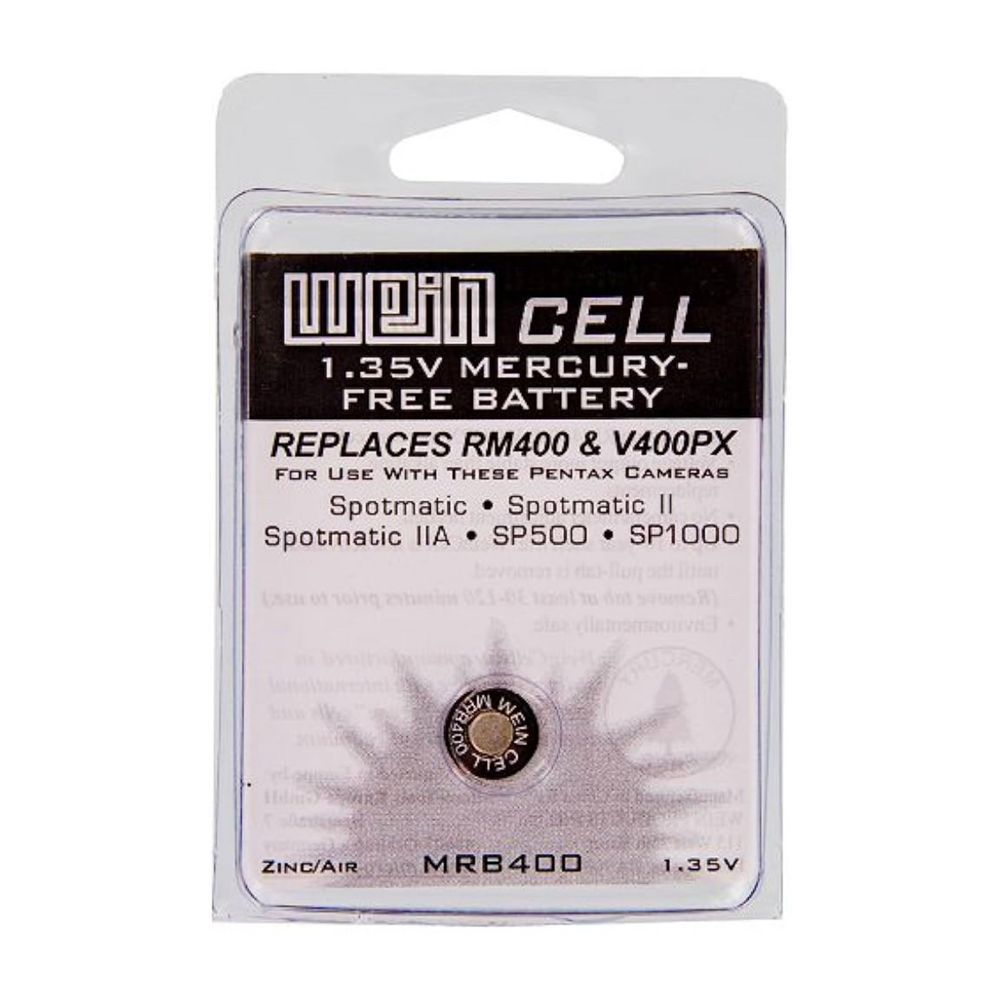 Weincell px400 mrb400 battery in blister packaging