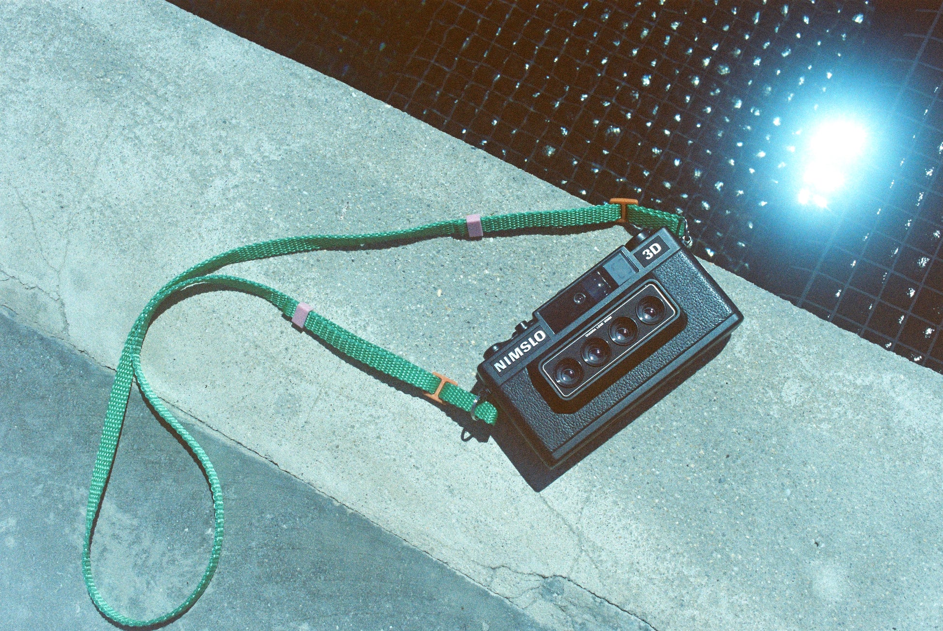 green Dubblefilm camera strap 