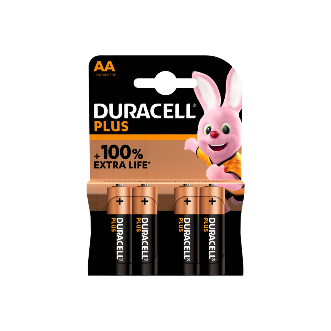 Duracell AA Battery 4 Pack in packaging