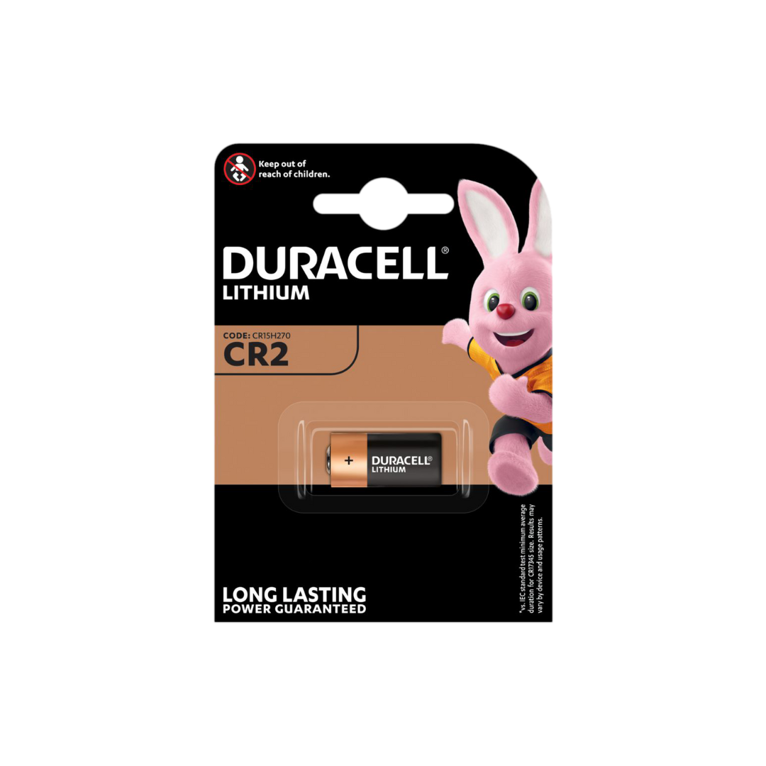 Duracell CR2 Battery in packaging