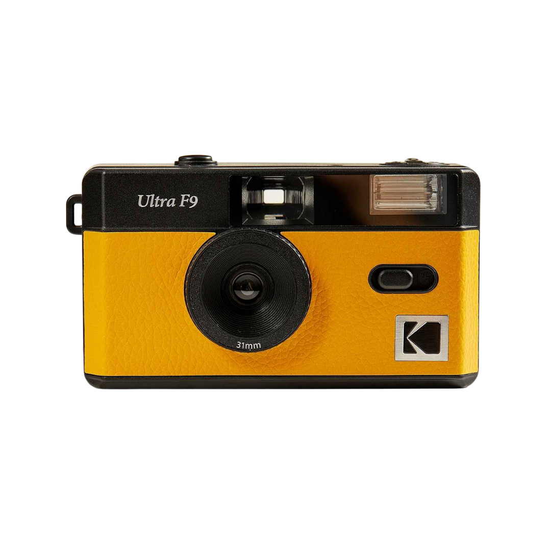 Kodak Ultra F9 35mm compact film camera in midnight yellow and black