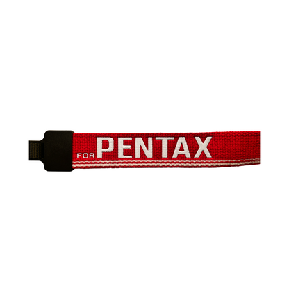 Red and White Pentax Strap